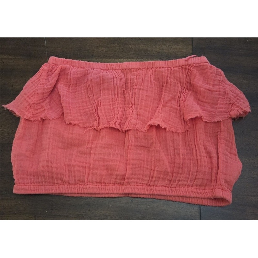 NWOT Michael Stars S Evereye Fleur Gauze Tube Top Coral 132119